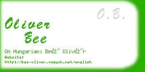 oliver bee business card